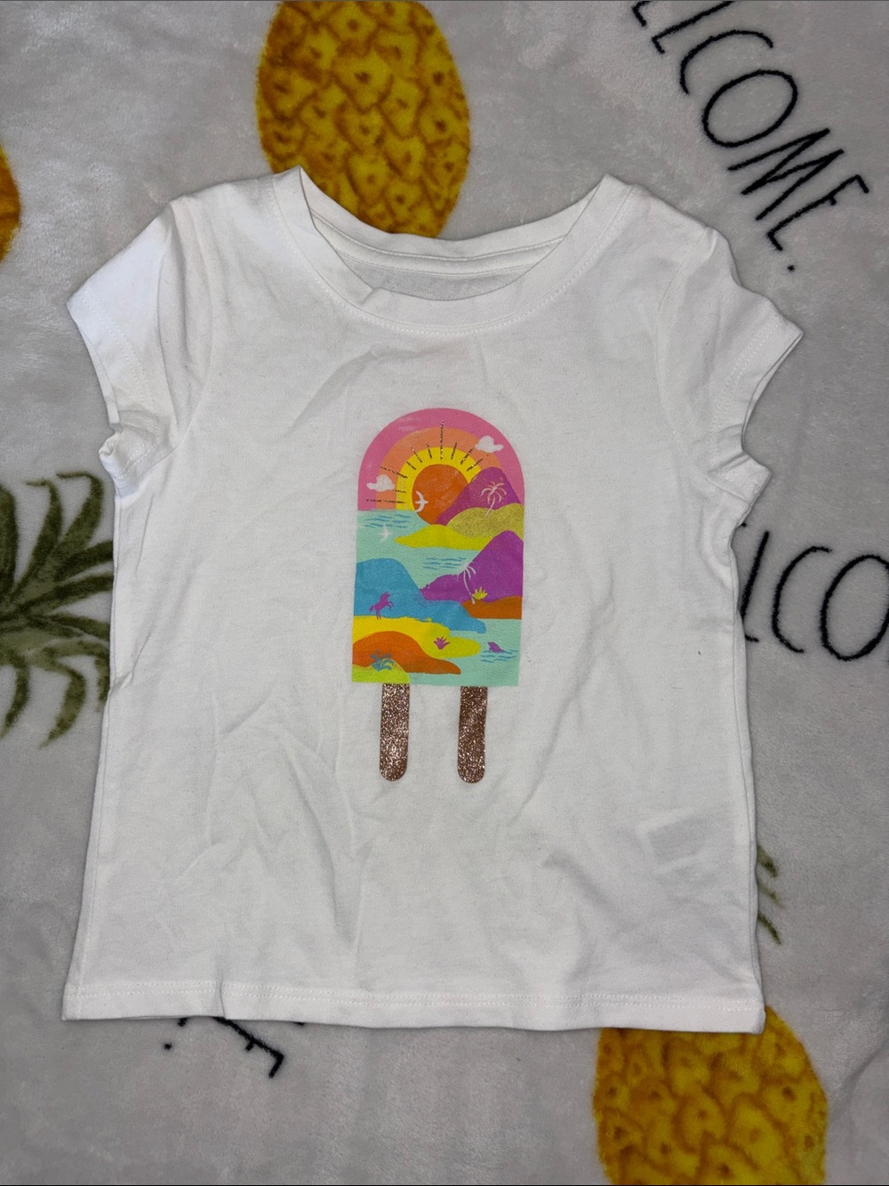 White Kids' Popsicle Graphic Tee - 
2T